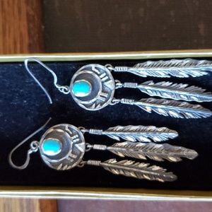 Native American Sterling and turquoise earrings.
